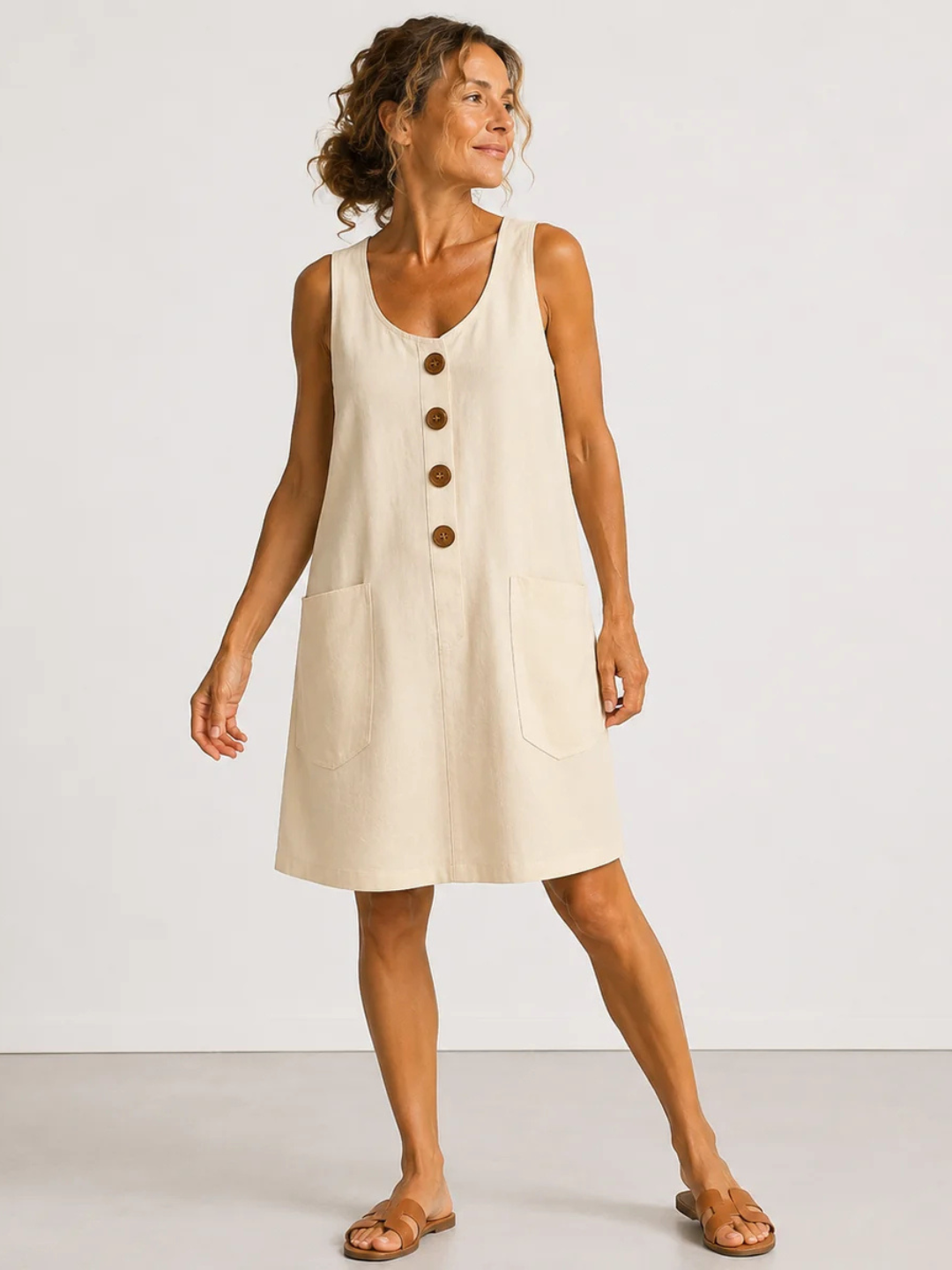 Maya | Cotton Linen Summer Dress