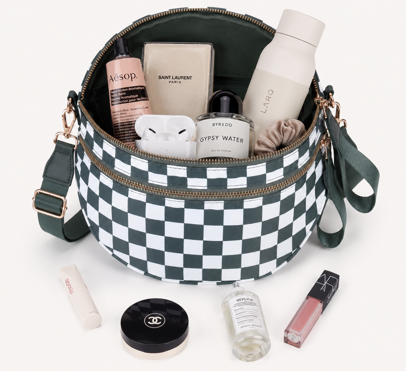Checkered Crossbody Sling Bag