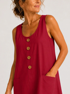 Maya | Cotton Linen Summer Dress