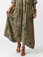 Aleta | Button Front Pocket Midi Dress
