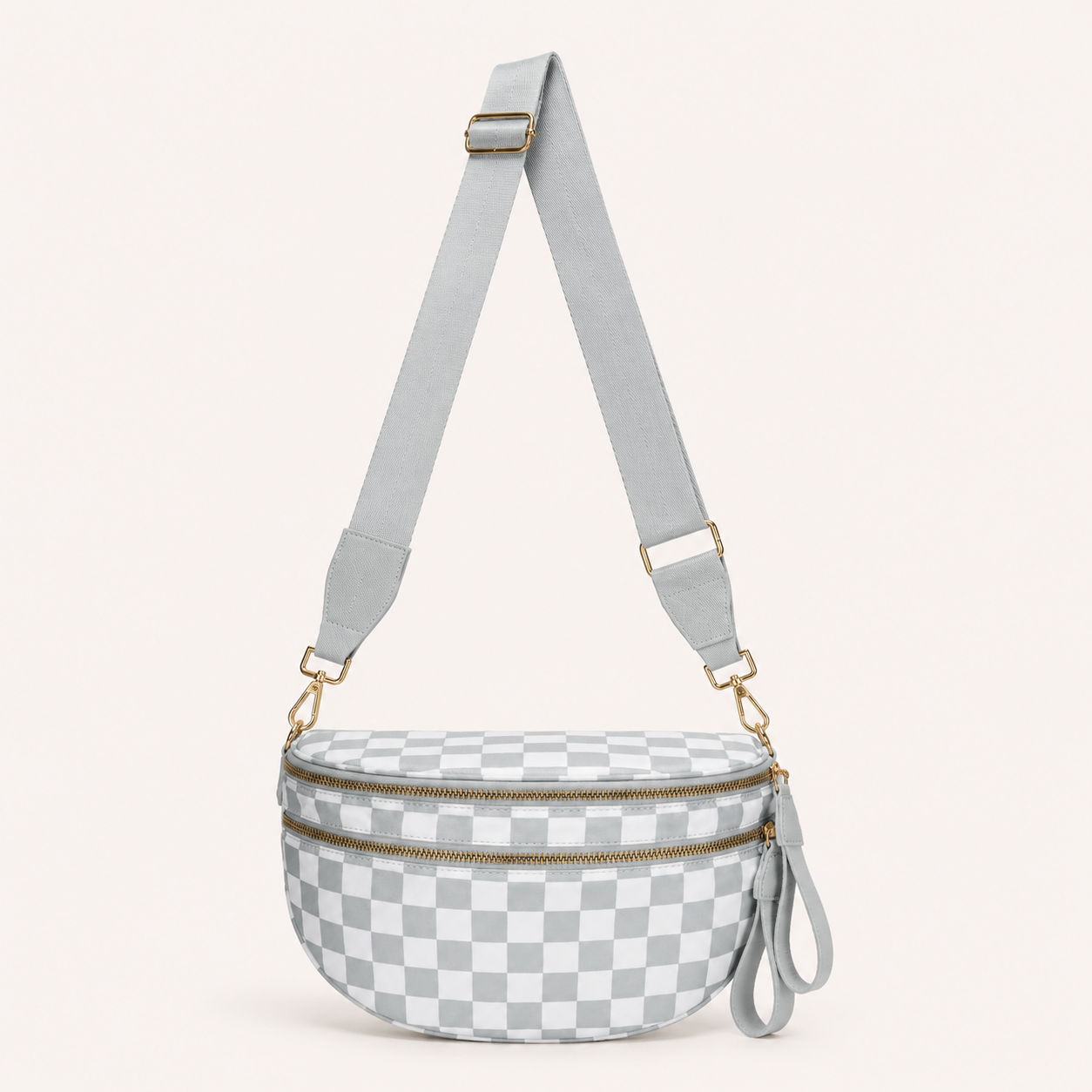 Checkered Crossbody Sling Bag