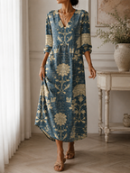 Floral V-Neck Maxi Dress