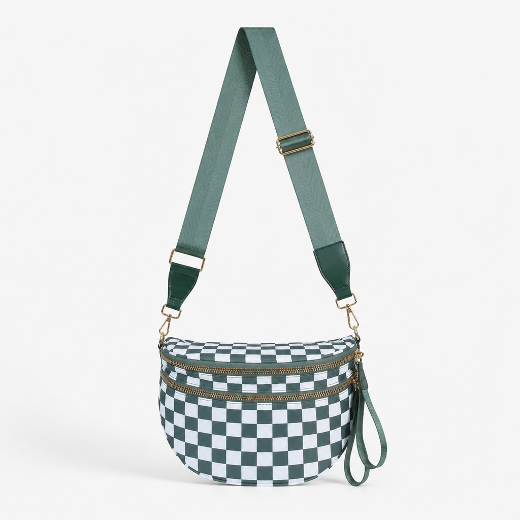 Checkered Crossbody Sling Bag