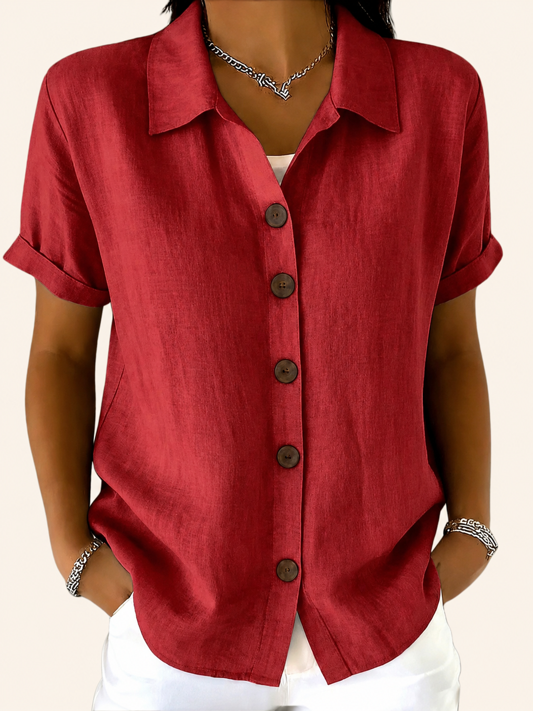 Elodie | Relaxed Short Sleeve Shirt