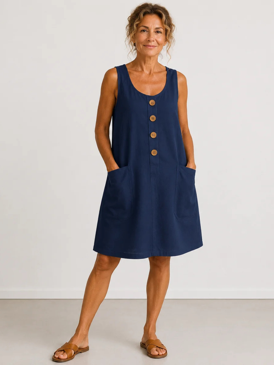 Maya | Cotton Linen Summer Dress