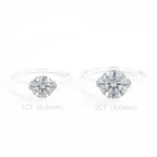 Floating Moissanite Ring