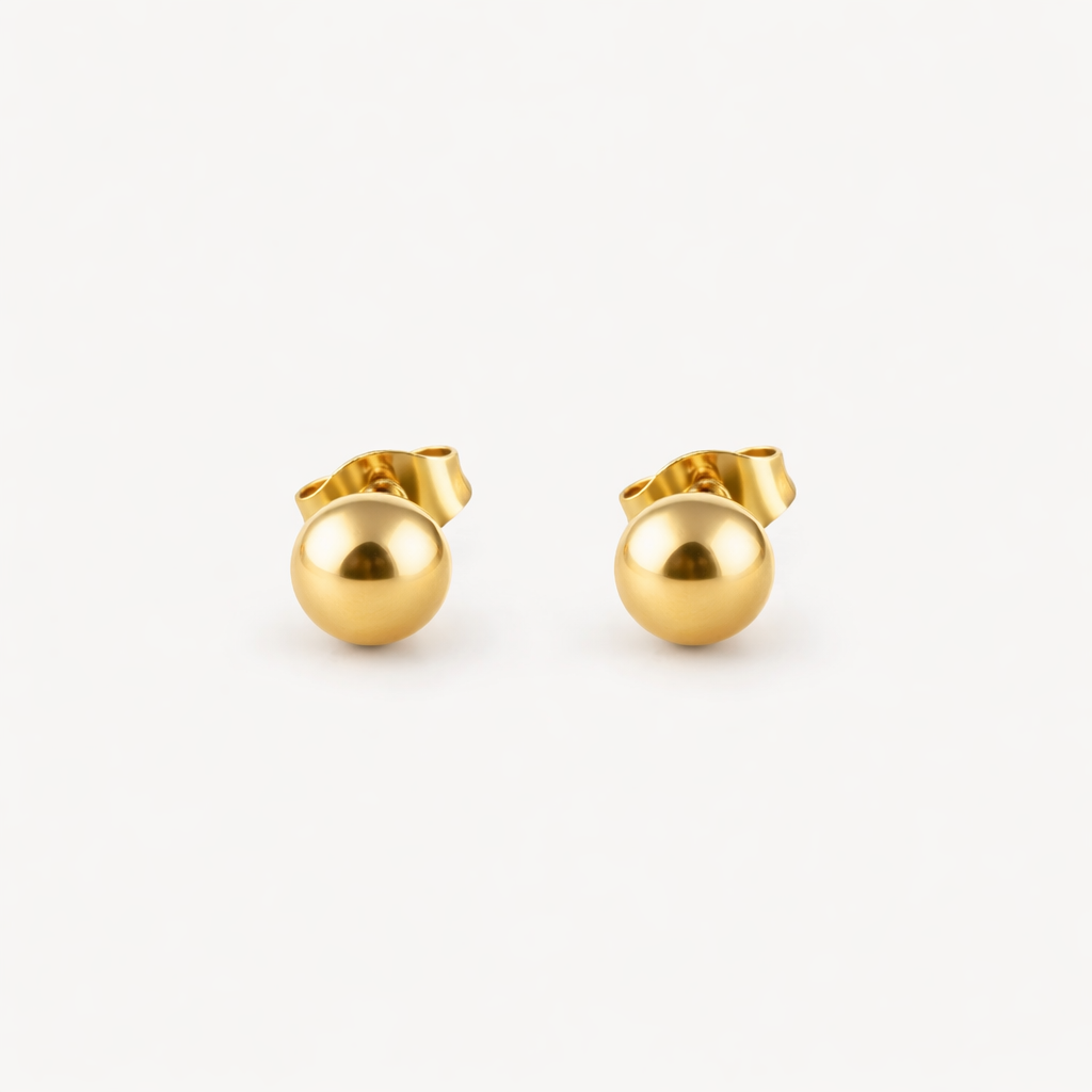 Plain Ball Stud Earrings