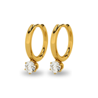 Nova Drop Hoop Earrings