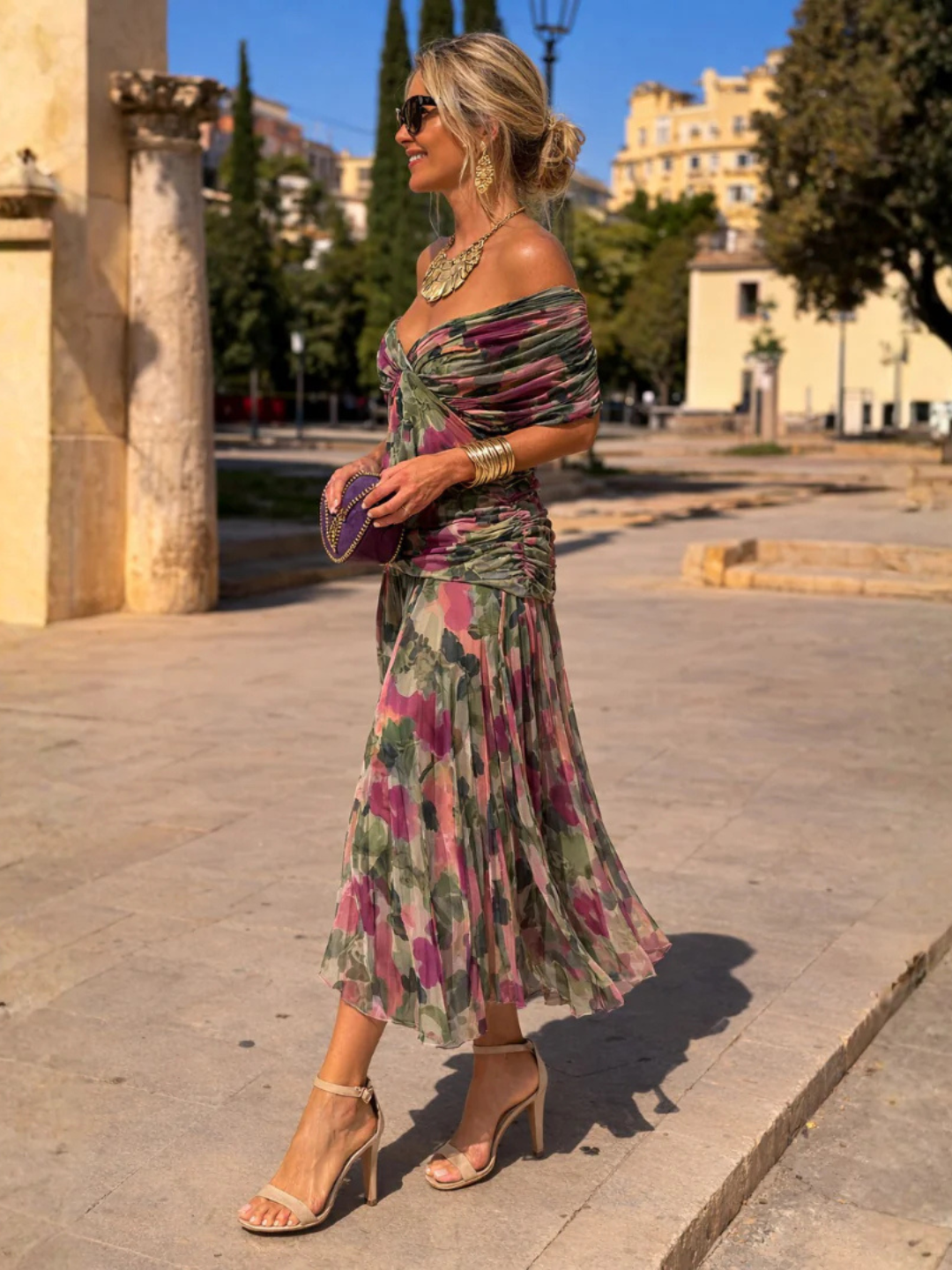Off-Shoulder Maxi Dress