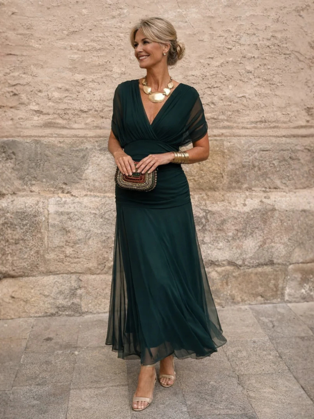 Off-Shoulder Maxi Dress