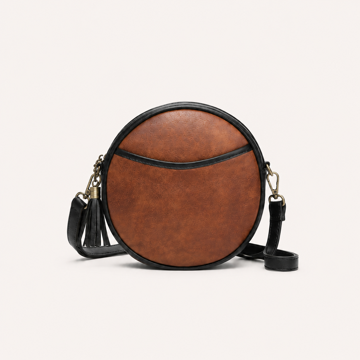Luna Round Crossbody Bag – Brown