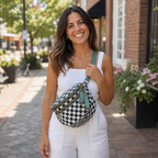 Checkered Crossbody Sling Bag