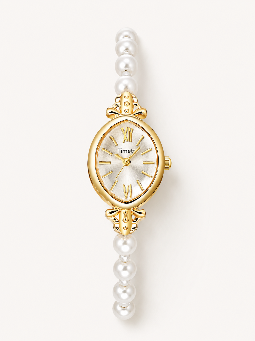 Pearl Quartz Bracelet Watch – Gold