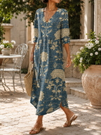 Floral V-Neck Maxi Dress