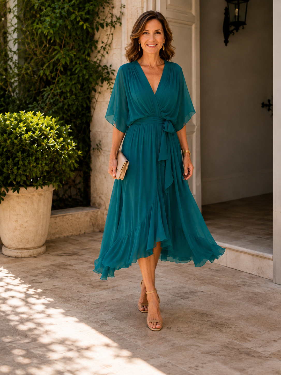 Elegant V-Neck Dress