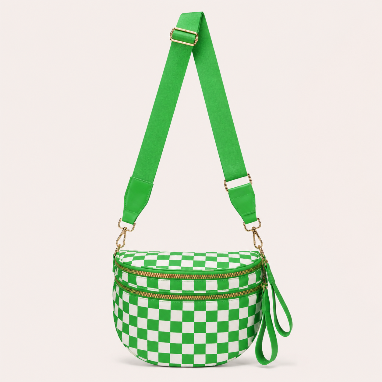 Checkered Crossbody Sling Bag