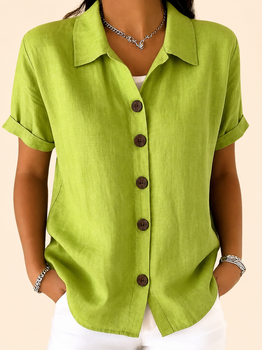 Elodie | Relaxed Short Sleeve Shirt
