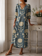 Floral V-Neck Maxi Dress