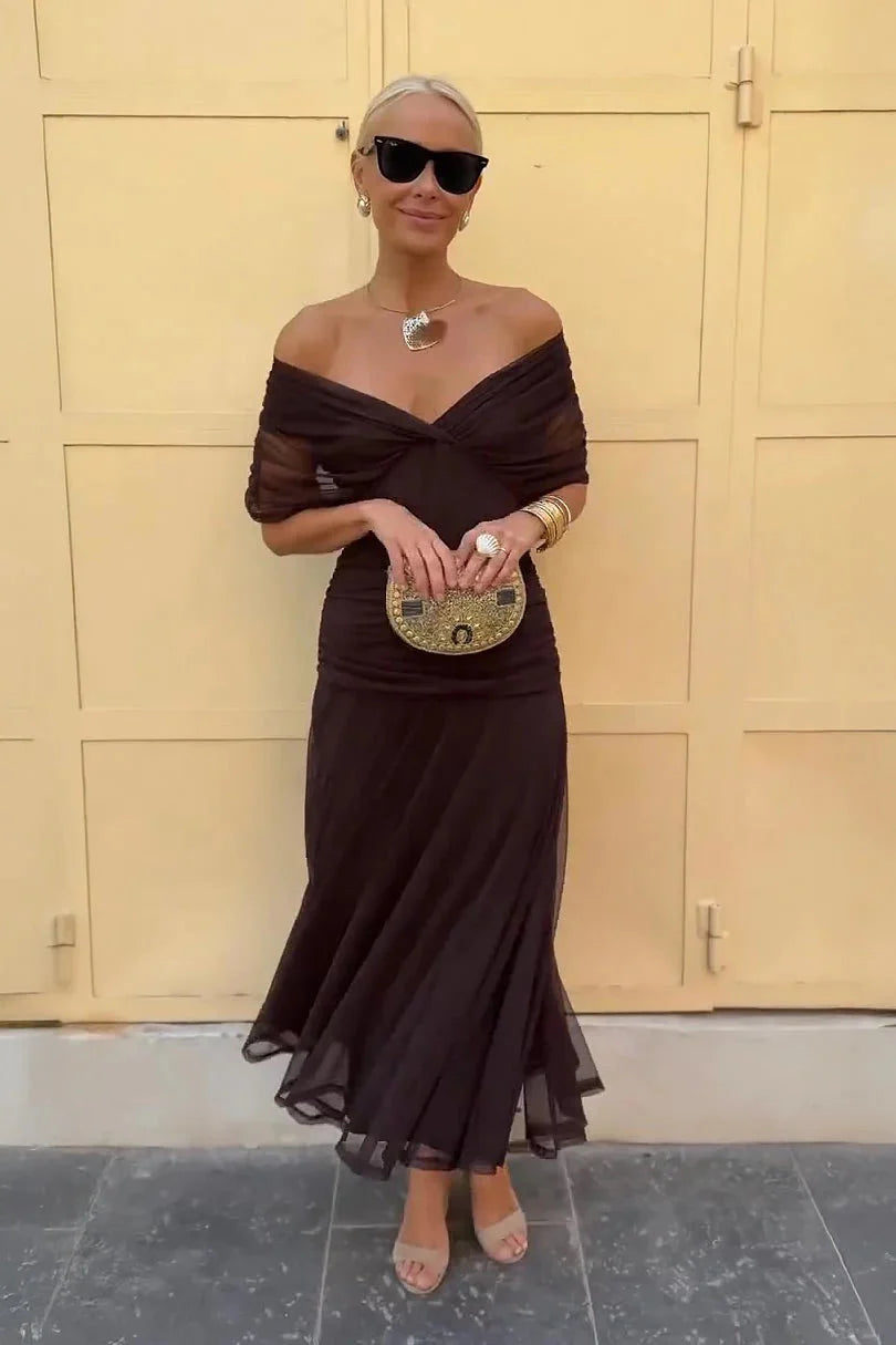 Off-Shoulder Maxi Dress
