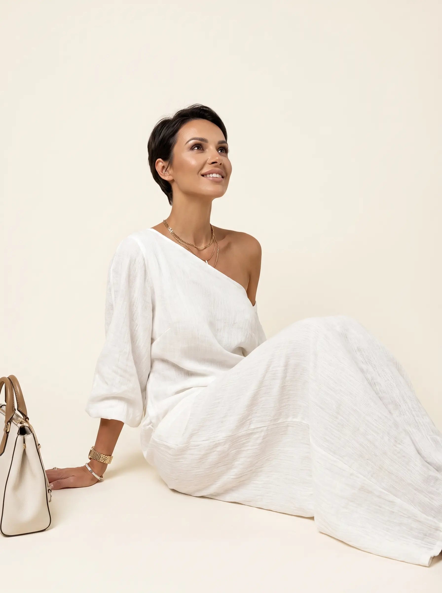 One-Shoulder Maxi Dress