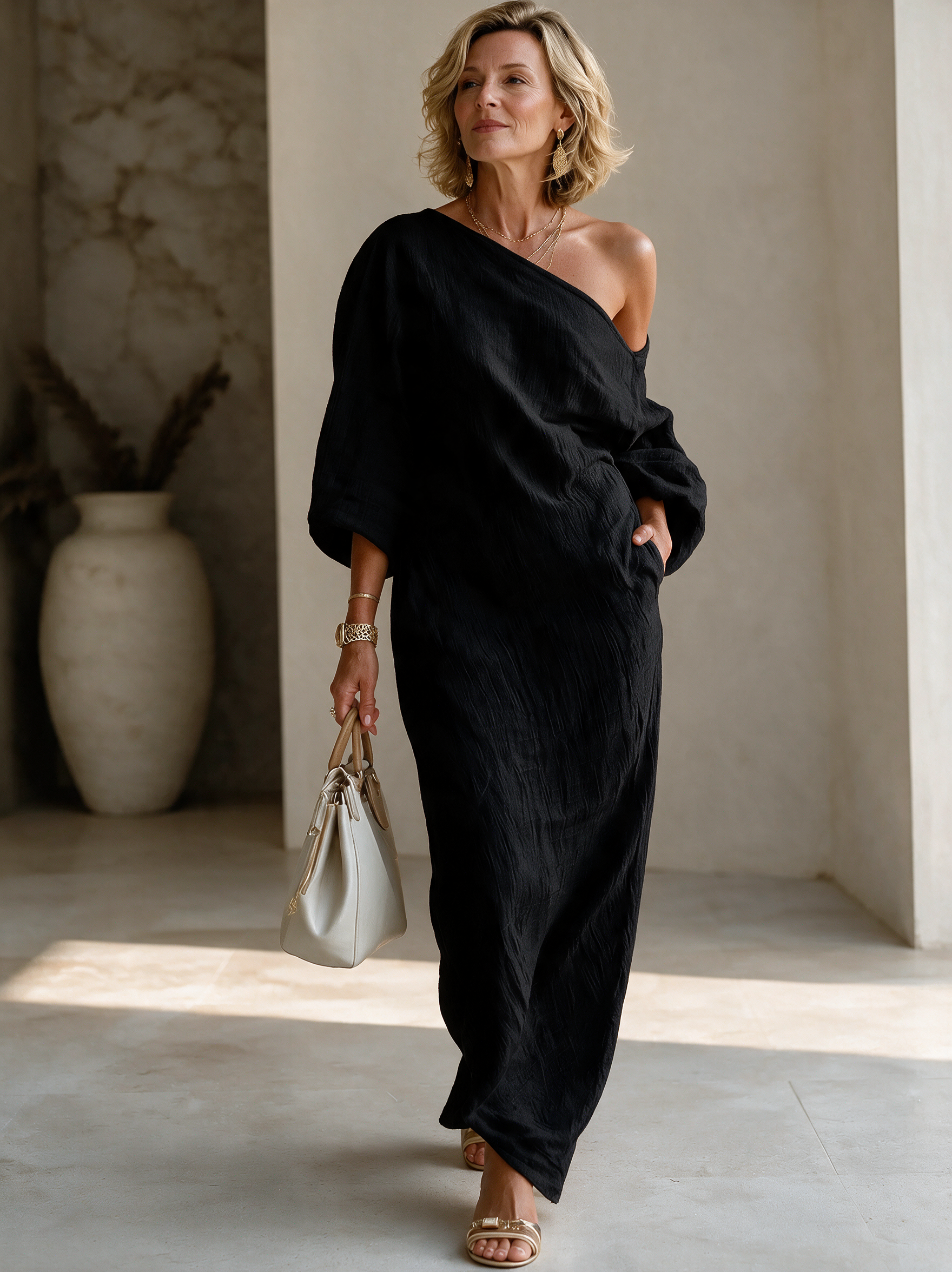 One-Shoulder Maxi Dress