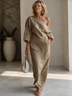 One-Shoulder Maxi Dress