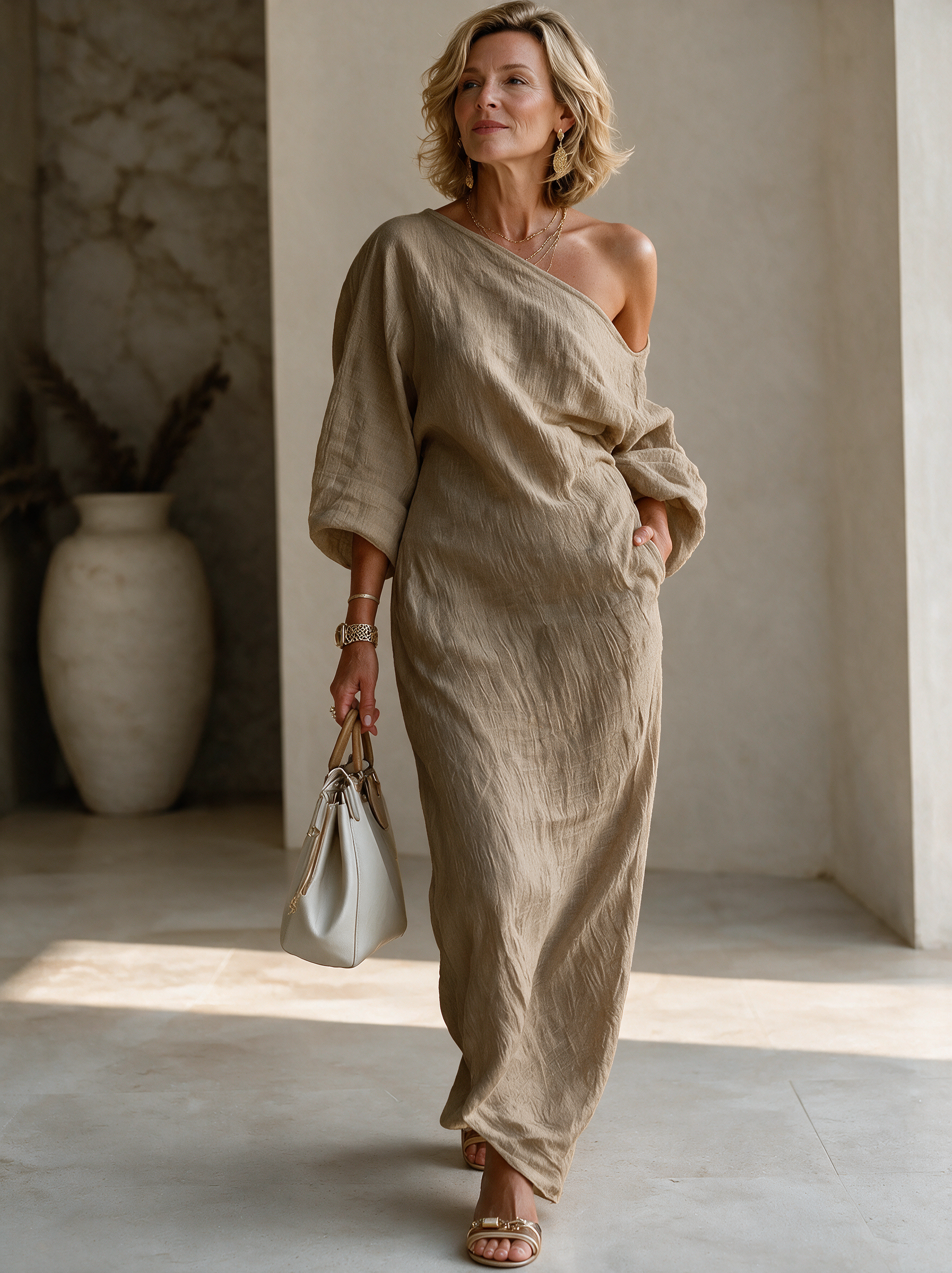 One-Shoulder Maxi Dress