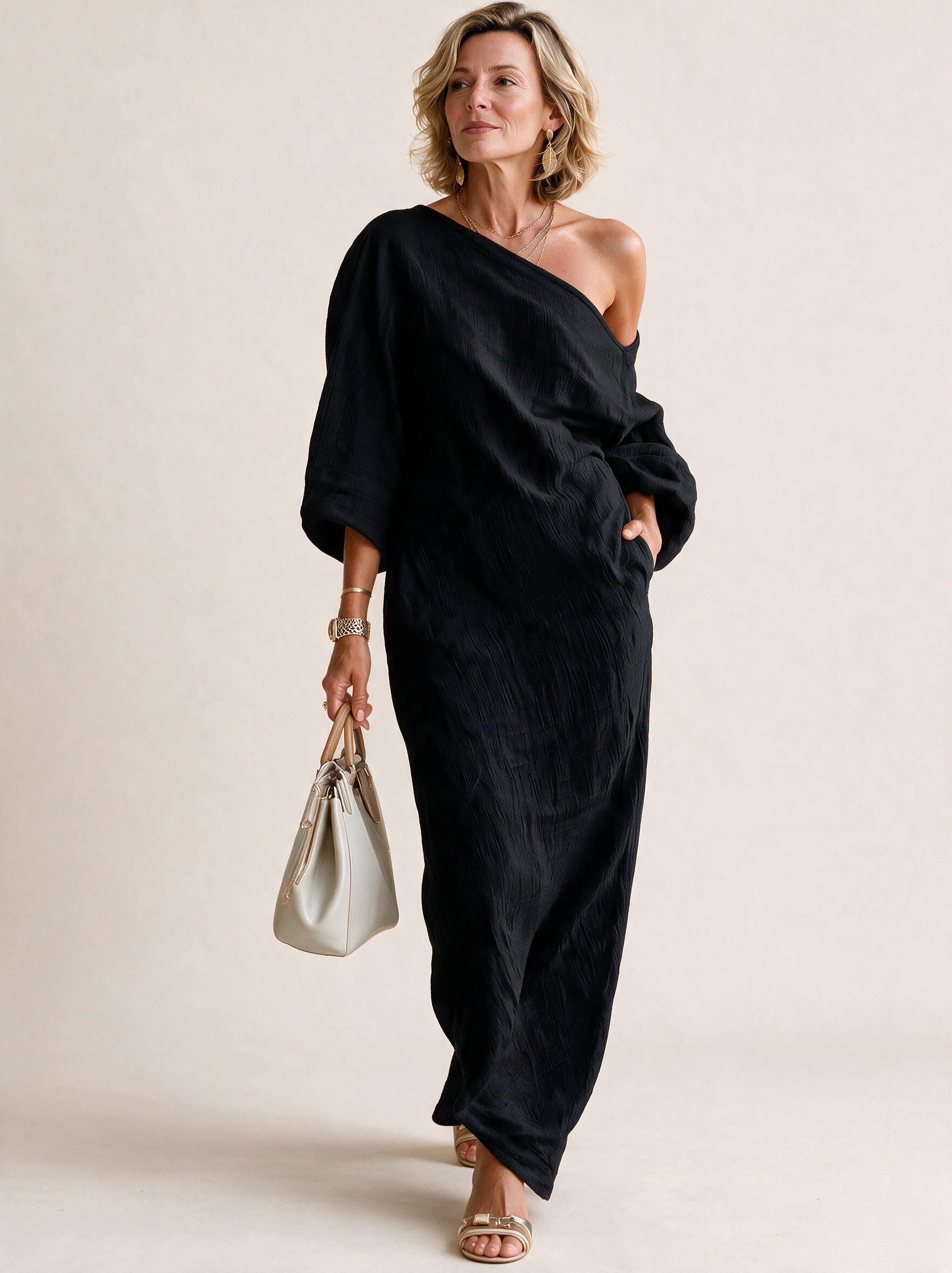 One-Shoulder Maxi Dress