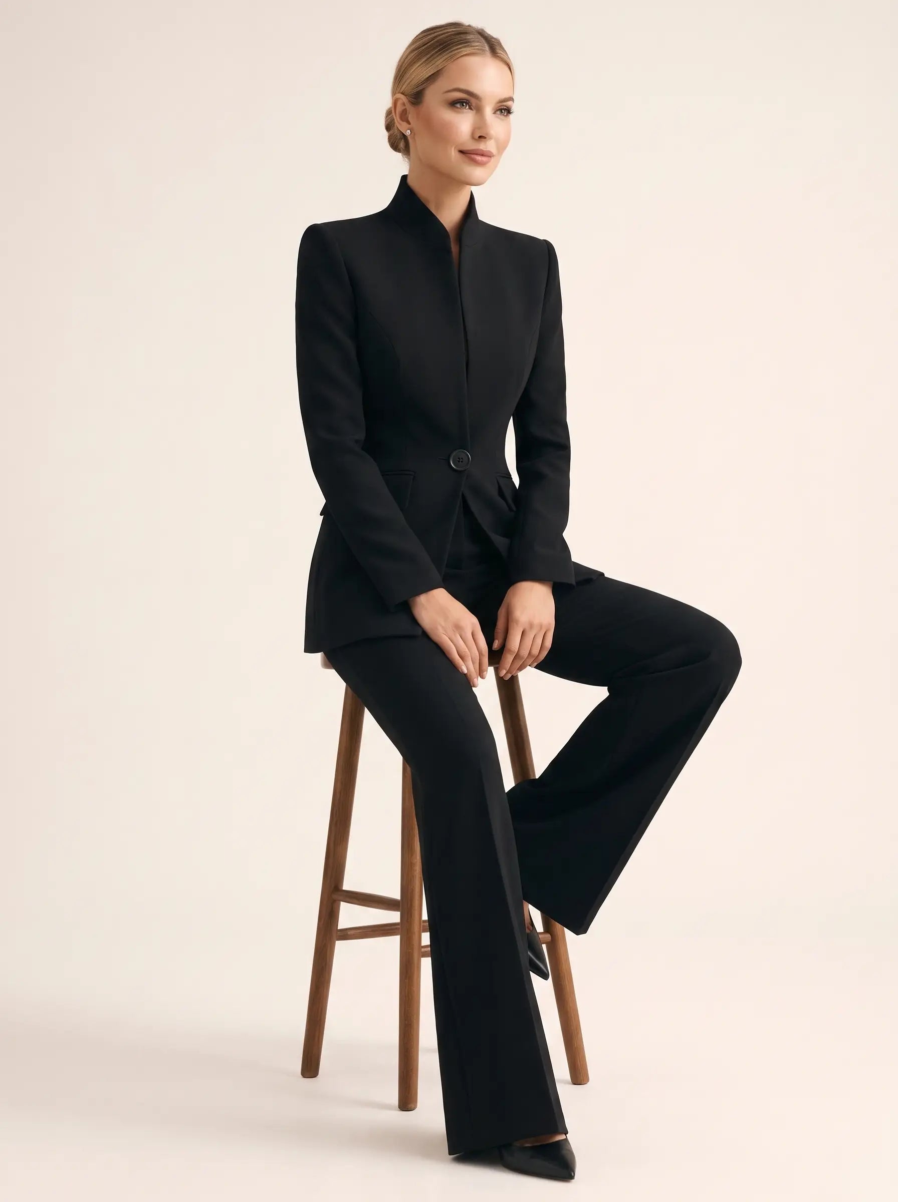 Elegant Tailored Suit – Black