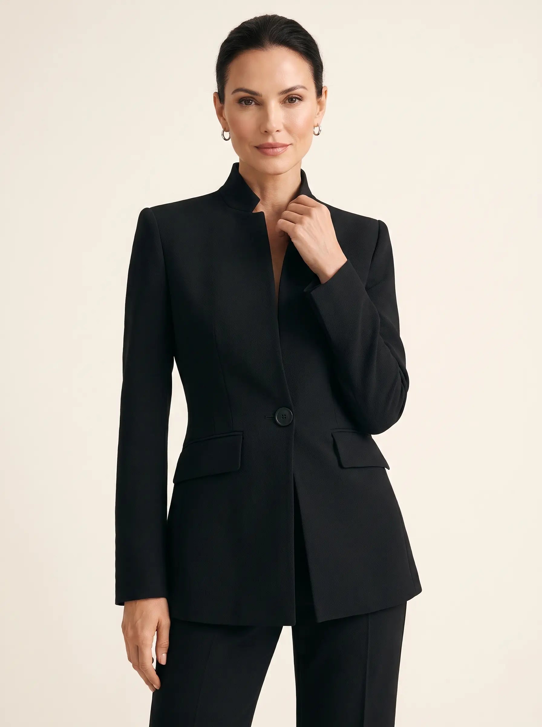 Elegant Tailored Suit – Black