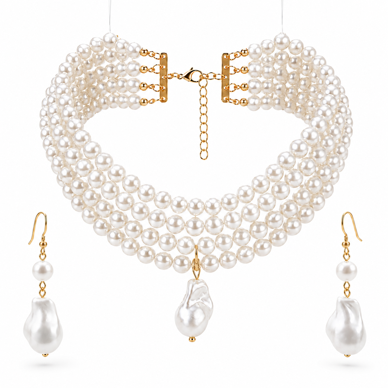 Isla Baroque Pearl Choker Set