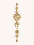 Heart Charm Bracelet Watch – Gold